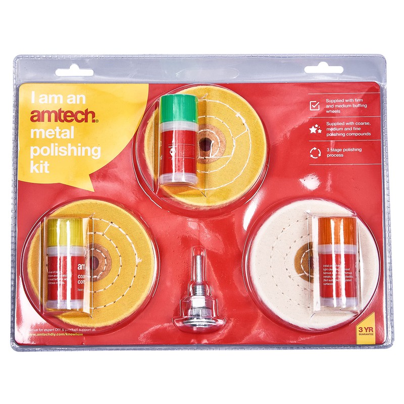 Amtech E2610 3 Piece metal polishing set