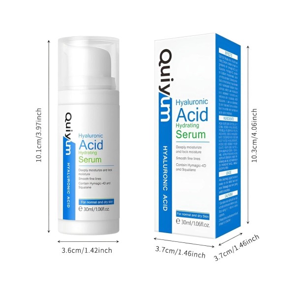 QUIYUM Hyaluronic Acid Serum With Vitamin C & E Hymagic-4D