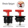 T-Handle Scupper Plugs Expansion Rubber Plugs Boat Drain Plug Twist-Turn