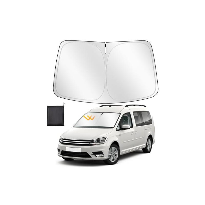 ZATOOTO Windshield Sun Shade Custom Fit for VW Caddy 2003-2020,