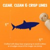 Shark Solid Rubber Stamp for Stamping Crafting Planners - 1