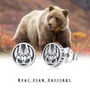 Viking Bear Claw earrings 925 Sterling Silver Celtic Stud Earring