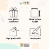 IVEI Do-it-Yourself Square Tray with Solid Color Round MDF Coasters,