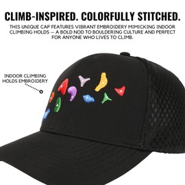 InnoBeta Rock Climbing Gifts for Men Women Trucker Hat Cap, Funny Adjustable Embroidered Trucker Hat for Rock Climbers in Birthday, Christmas