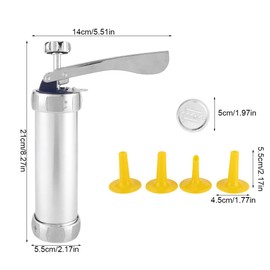 QANYEGN Cookie Press Machine, Aluminum Cookie Press Machine, DIY Cookie Press Machine, Suitable for DIY Cookie Making Baking