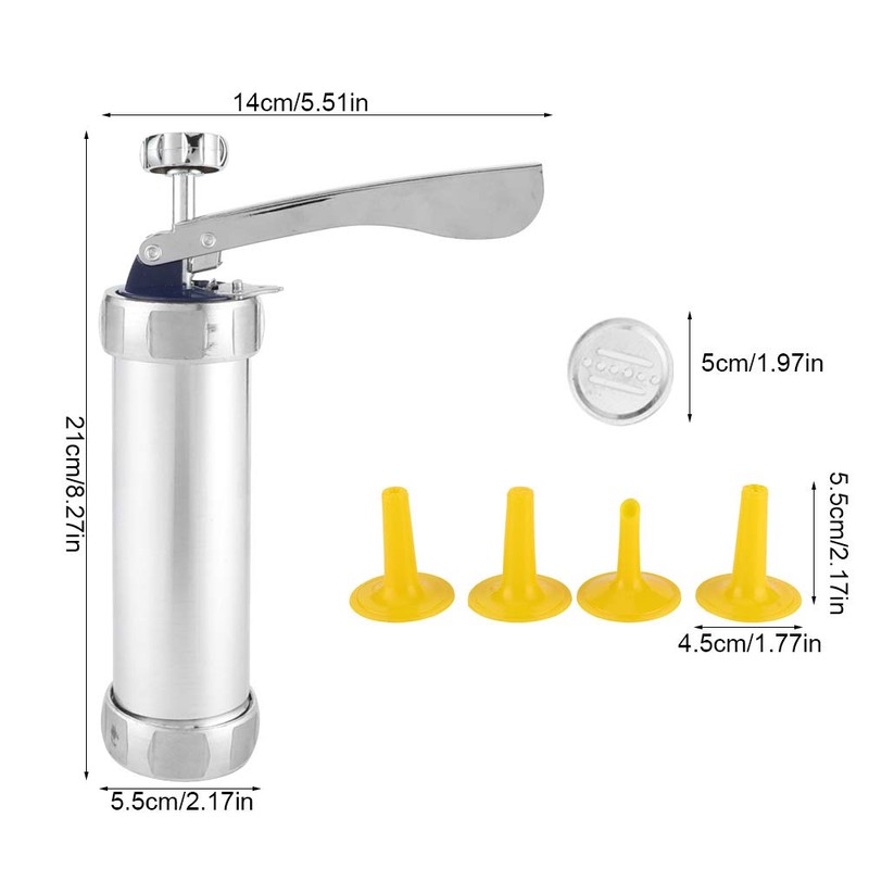QANYEGN Cookie Press Machine, Aluminum Cookie Press Machine, DIY Cookie