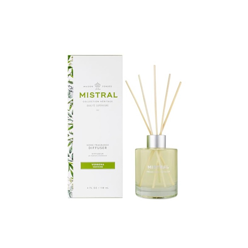 Mistral Heritage Collection Home Fragrance Diffuser, Verbena, 4 Fl Oz