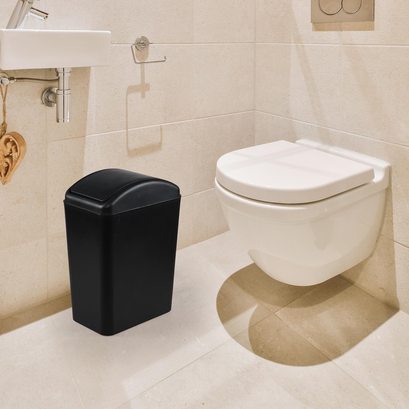 Qqbine 20 Litre Swing Top Bin Small, Plastic Trash Can