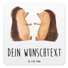 Mr. & Mrs. Panda 15er Set Personalisiertes Untersetzer Set Igel Liebe - Personalisierte Geschenke, Heiraten, Liebesgeschenk, Freundin,