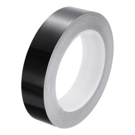 QUARKZMAN Bodenfliesen Schwarz Folienlinien Metallic Spiegelband 0,98" x82 Ft Ft Selbstklebendes Dekor Bodenwand Nahtaufkleber Wasserdichtes Spaltabdichtungsband für Küche Badezimmer Schrank