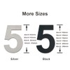 Brushed Modern Stainless Steel House Number 152 mm High Black