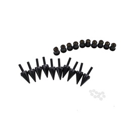 PROCNC Motorcycle Spike Windshield Bolts Screw Nuts Fit for Honda CBR 600rr 1000rr for Suzuki GSXR 600 750 1000 for Yamaha R1 R6 R6s for Kawasaki ZX6R ZX9R ZX10R ZX12 (Black)