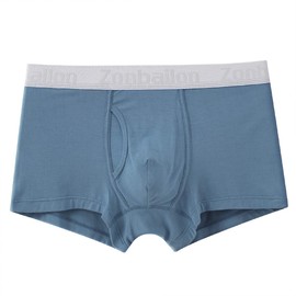 ZONBAILON - Calzoncillos tipo calzones para hombre, 1 paquete: azul claro-02 (bragueta abierta), X-Large