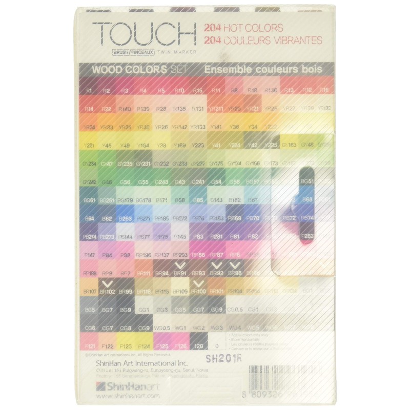Touch Brush Marker Wood Colors 6er Set