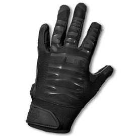 Football Gloves Receiver Gloves by WOLFIKK Sports, ArcPro 1.0 Series, Ultra Sticky Receiver Gloves, Enhanced Performance with porfessional Silicon Grip, Black/M