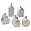 Emryn House 5pc Farmhouse Village Set with String Lights