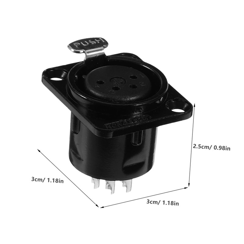 Levemolo 4 Piece Metal Xlr Seats 4 Pin Microphone Female