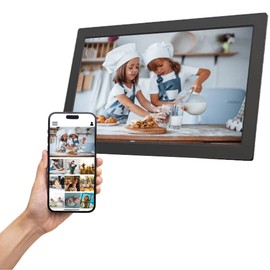 IMPECCA 10.1” Wi Fi Digital Picture Frame, Touch ScreenSmart Picture Frame, 32GB Storage up-to 50,000 Photos, Auto-Rotate, Slideshow, HD 1280x800 IPS Share via Frameo APP