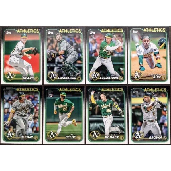 2024 Topps Series 1 Oakland Athletics Team Set 8 Cards