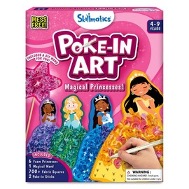 Skillmatics Poke-in Art - Art & Craft Activity, Mess-Free Art for Kids, DIY Kit, Gifts for Girls & Boys Ages 4 to 9 Creative Play Artistic:_Flower Bouquet