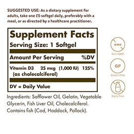 Solgar VIT. D3 25 UG/(1000iu) 100 Softgel