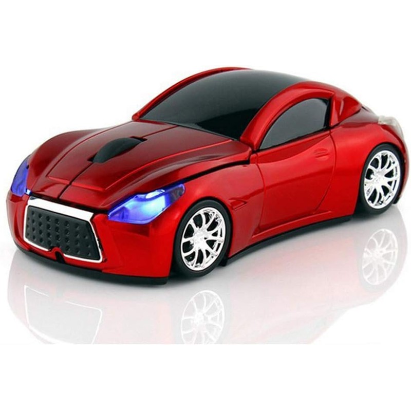 Certified Race Car Wireless Mouse Sports Car Shaped 2.4GHz LED