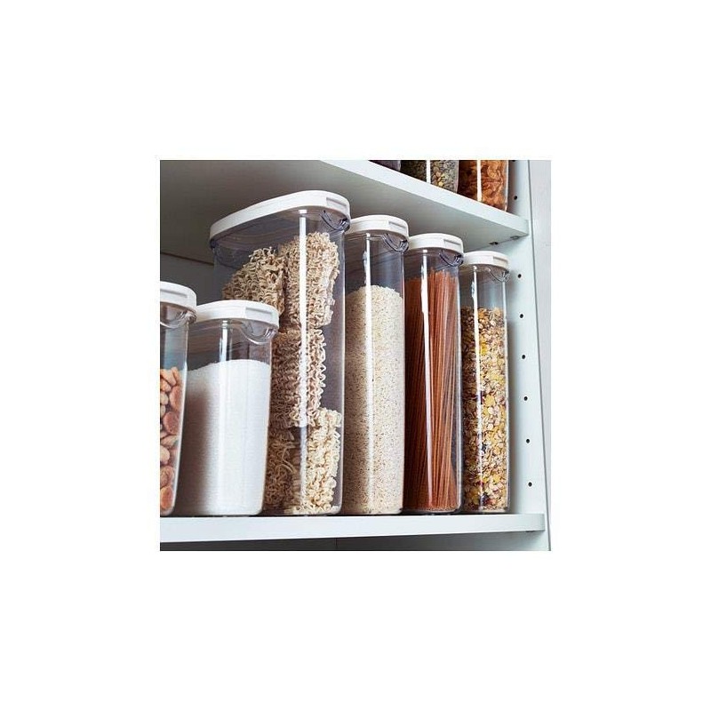 IKEA 365+ Dry food jar with lid, transparent, white, 2.3