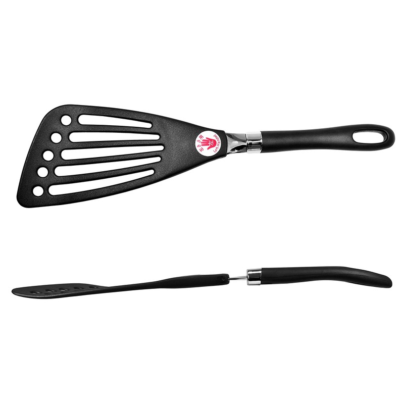Seki Japan Kitchen Nylon Spatula Wide Thin Slotted Turner for