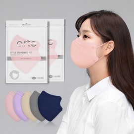 Arte Domestic Beak-Type Disposable Color Mask Pink 100 Sheets (Pack of 25) / 아르떼 국산 새부리형 일회용 컬러 마스크 핑크 100매(25매입포장)