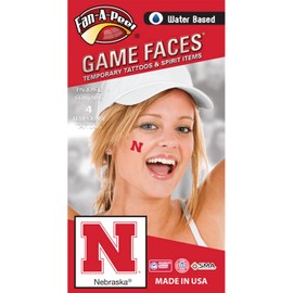Nebraska – Water Based Temporary Spirit Tattoos – 4-Piece – Scarlet Logo