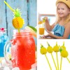 50 Pcs Pineapple Straws, Party Straws, Disposable Bendable Straws, Long