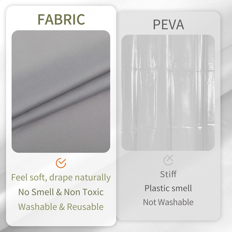 ALYVIA SPRING Stall Fabric Shower Curtain Liner Waterproof - 48"