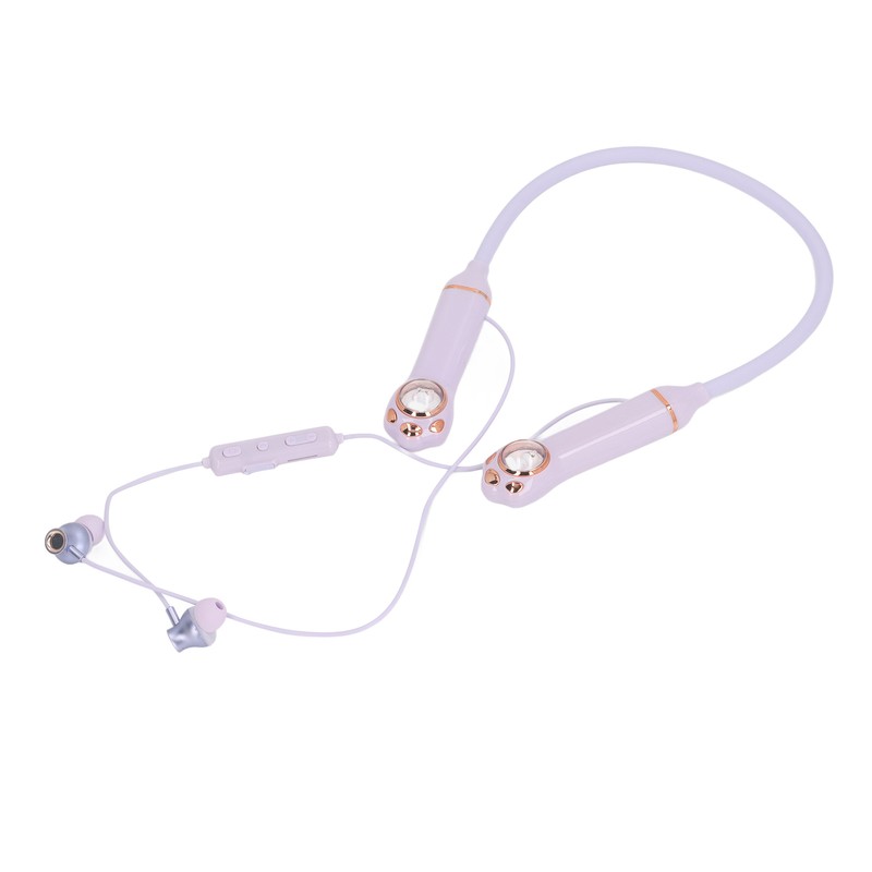 Neckband Earbuds IPX5 Bluetooth 5.3 Wireless Cat Pattern RGB Backlight
