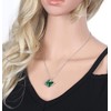 GEMMANCE Butterfly Crystal Necklace with Emerald Green Birthstone for May,