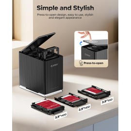 ORICO 5 Bay USB 3.1 Hard Drive Enclosure - Plug and Play DAS Enclosure with 12V/10A Power Adapter, Maximum 5*22TB Storage for Home Data Management - 9758C3