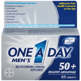 One A Day Men's 50 Plus Advantage Multivitamins, 65 Count