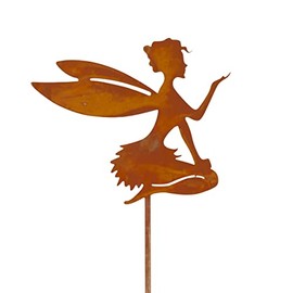 CIM Patina Plant Stake - Relaxing Fairy S - Motif Dimensions: 9 cm - Total Height: 50 cm - Includes Stand - Attractive Patina Decoration