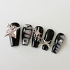 Rose Silver Handmade Nail Tips - Square / 로즈 실버
