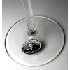 Cristalleria F.lli Fumo ITALY Amber Gold Wine Glass hand made