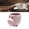 Cute Pig Ceramic Cup Pink Comfortable Grasp Smooth Mouth Lovely
