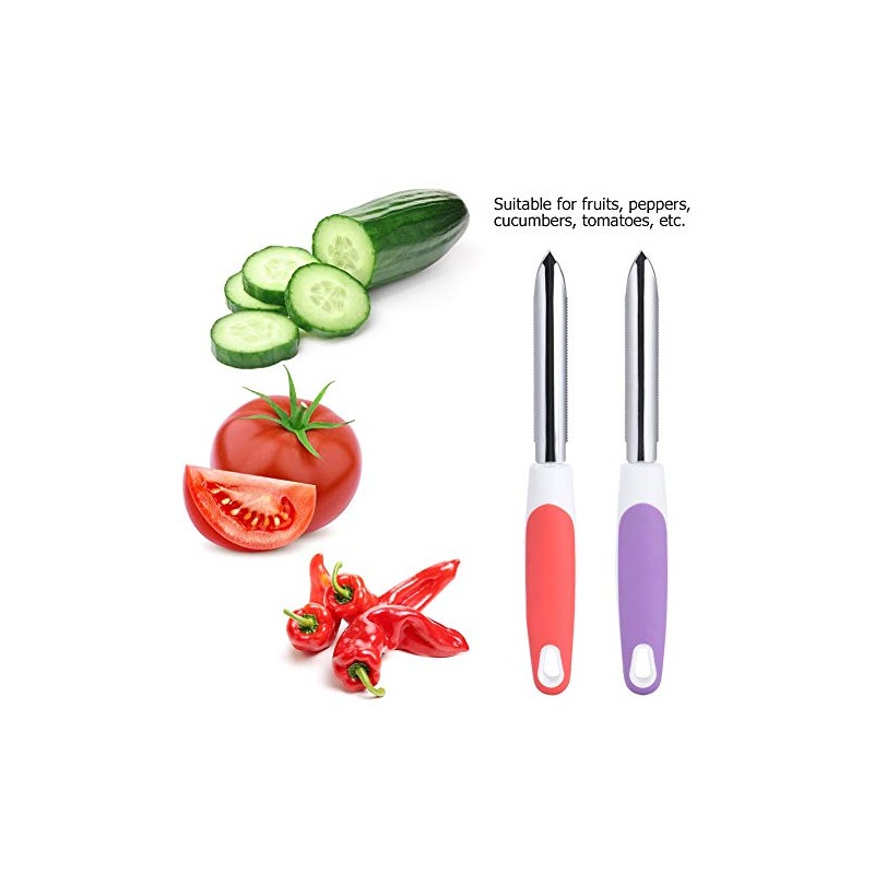 Corer,2Pcs Zucchini Cucumber Corer Stainless Steel Core Deseeder Core Remover