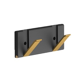 Deng Jr Bathroom Black Towel Hooks - Wall Mount Screw Fixed Door Hook - Heavy Duty Coat Hanger - Space Aluminum Robe Rack in Bedroom or Kitchen