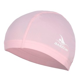 Fabric Swim Cap Women Adult - One Size Pink Swim Cap, Swimcap for Long and Short Hair, Cloth Swim Cap for Women, Lightweight and Comfortable, Perfect for Pool, Beach, Lap Swimming, Gifts for Swimmers