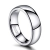 6mm White Tungsten Carbide Ring for Women High Polished Classic