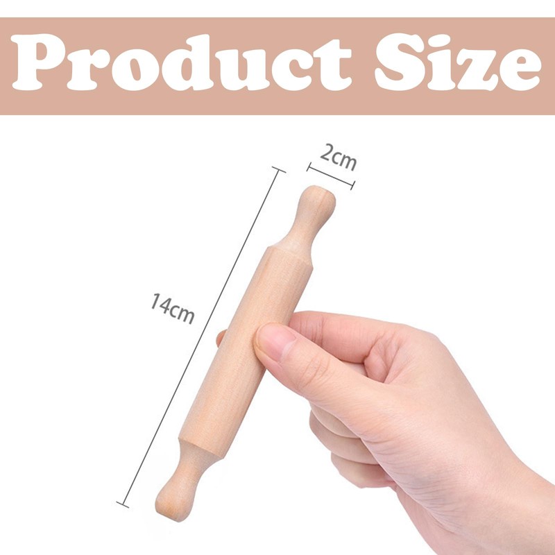 4 PCS Small Rolling Pin, Clay Rolling Pin, Mini Rolling