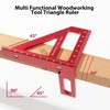 3D Multi Angle Measuring Ruler, 4.41" x 3.11" Aluminum Alloy