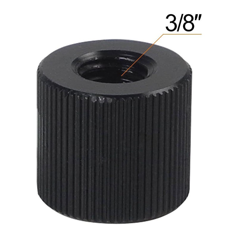 [Z-Jing] 4pcs 1/4" Female Thread Conversion Adapter Barrel Nut 3/8"