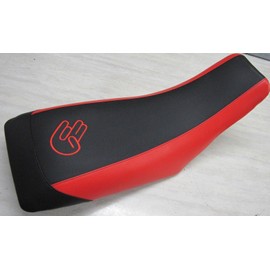 HCC Racing seat cover compatible with Honda TRX 300EX fits up to 2006 black gripper/red sides/black back shocker logo red