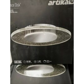 artika Essence Disk 13 In. 1-Light Chrome Integrated Led Flush Mount