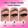 Long Fluffy Lash Clusters Kit 200D with Bottom Lashes, 16-25mm
